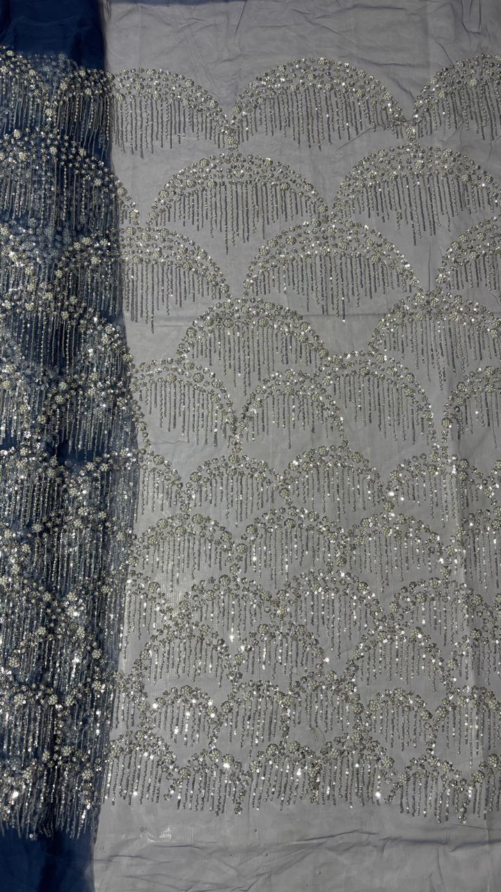 NEW DESIGNER IMPORTED BEADWORK NET FABRICS