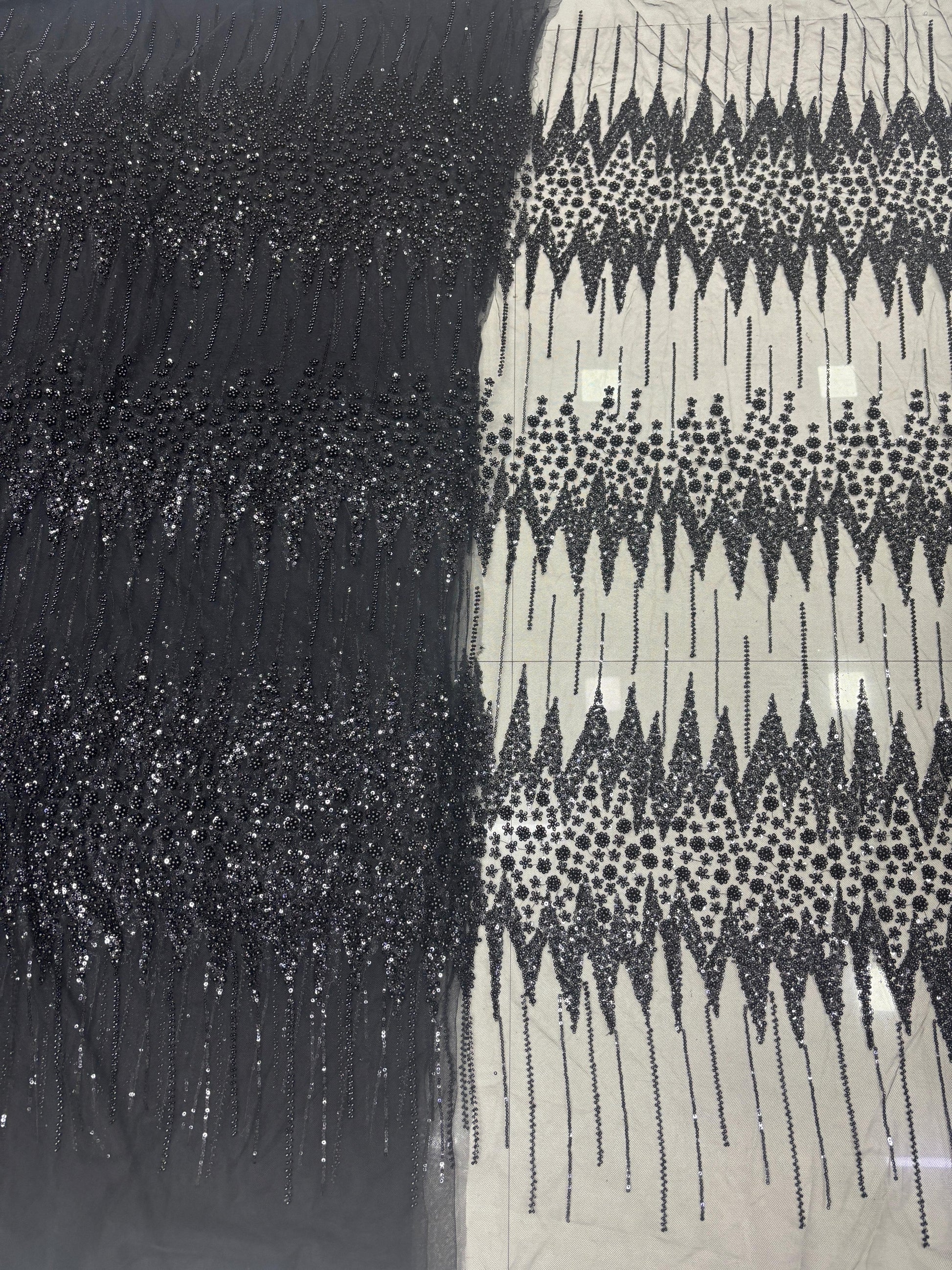 Imported designer pearl work net fabrics