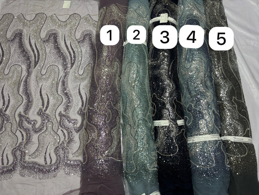 IMPORTED DESIGNER BEADSWORK NET FABRICS